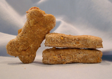Bone-shaped dog biscuits, treats